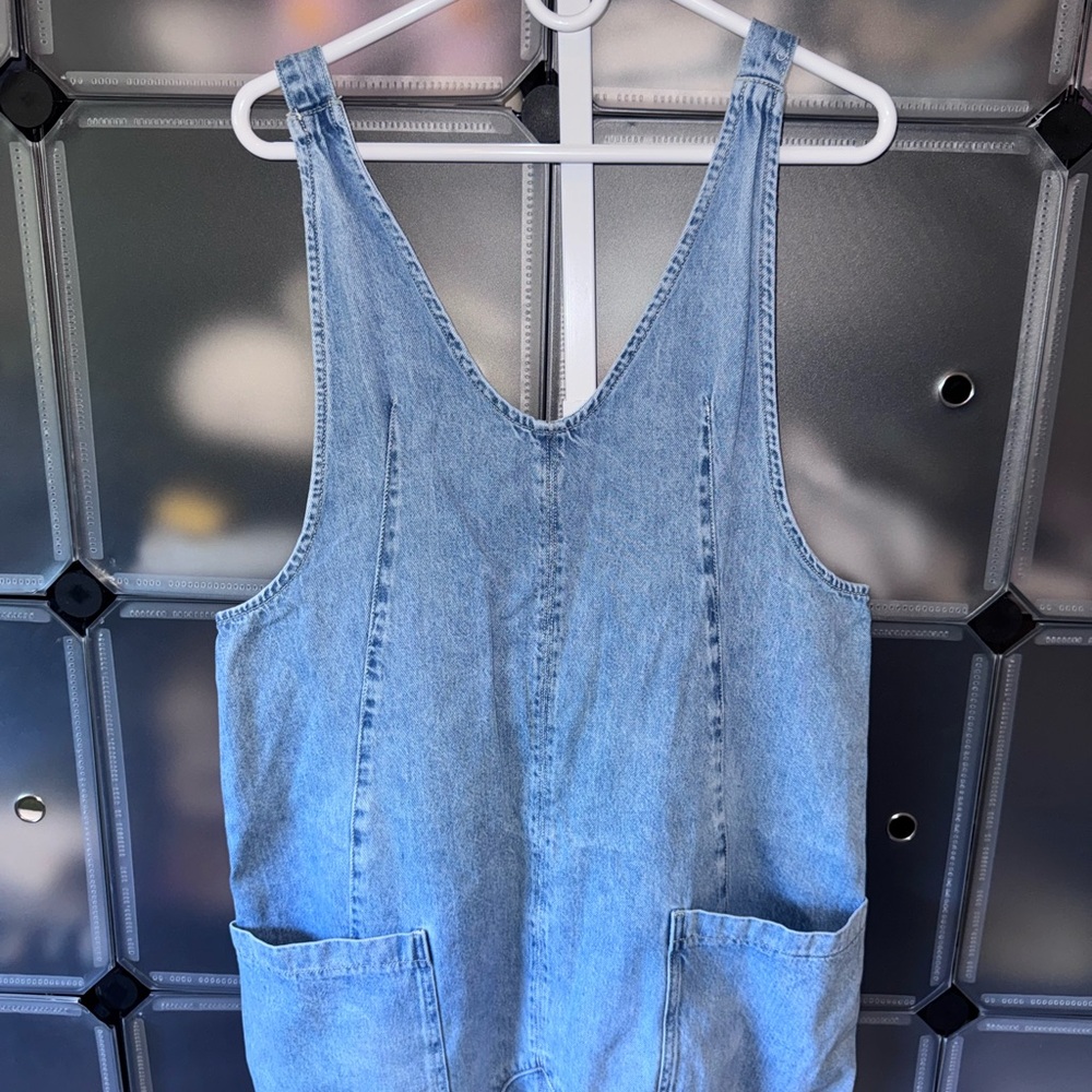 Free People We The Free High Roller Jumpsuit Adjustable Straps in Kansas L - Picture 5 of 15